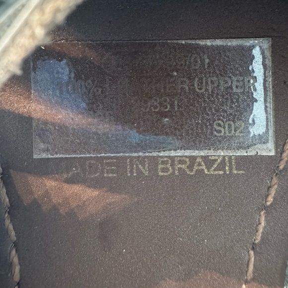 Vtg 90s Ladies White Leather Huaraches Sandal Flat Slip Ons Made In Brazil Sz 7 - Picture 8 of 8